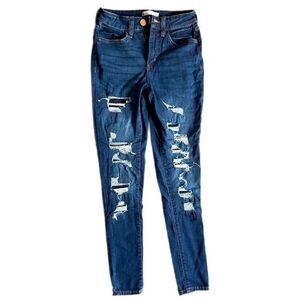 ❣️5/$50 SO Kohl’s High Rise Faux Distressed Curvy Jeggings, size 0~24 waist